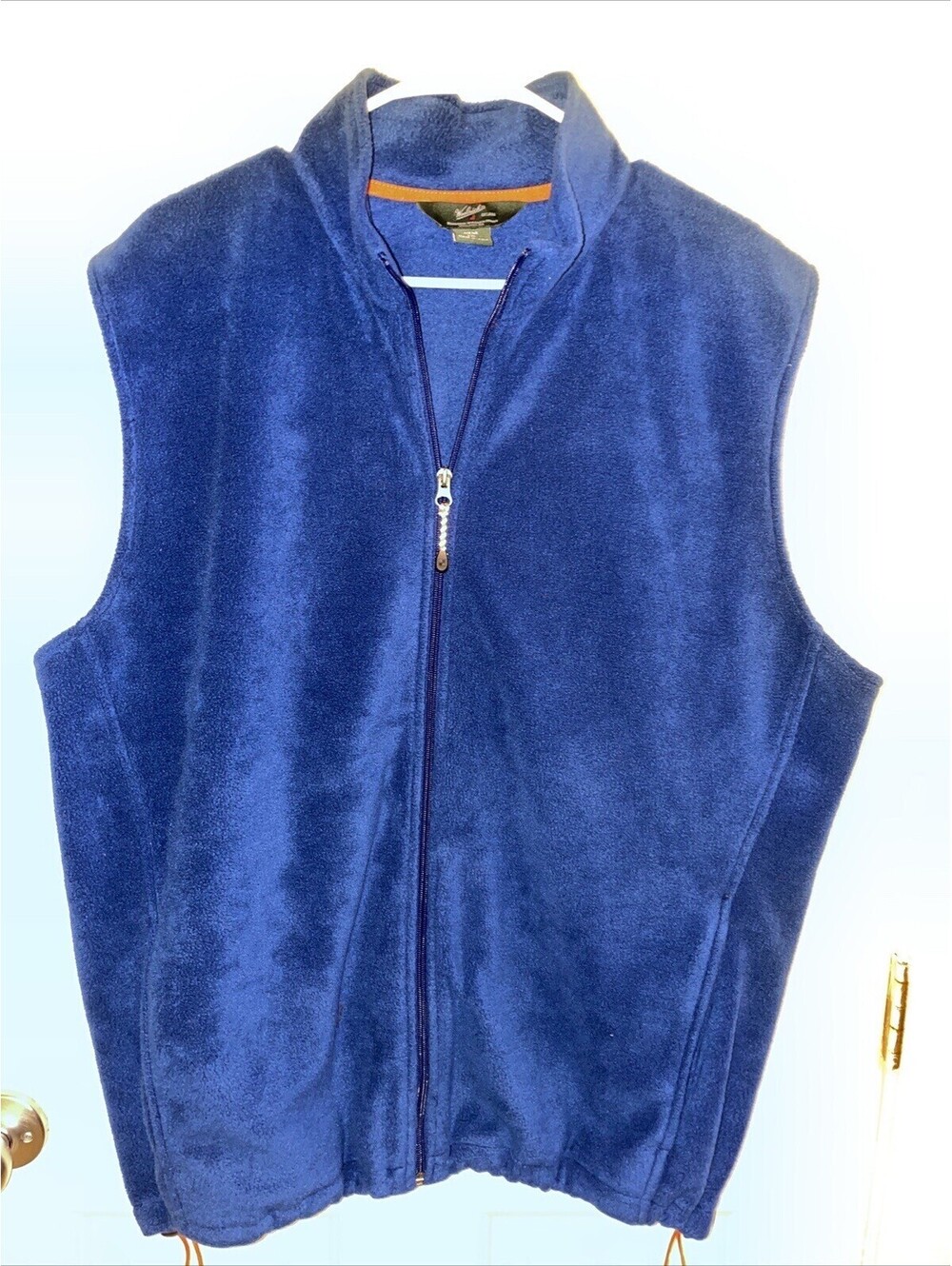 Vintage Woolrich Polartec Vest Mens Blue Full Zip Fleece Sleeveless Size 2XL